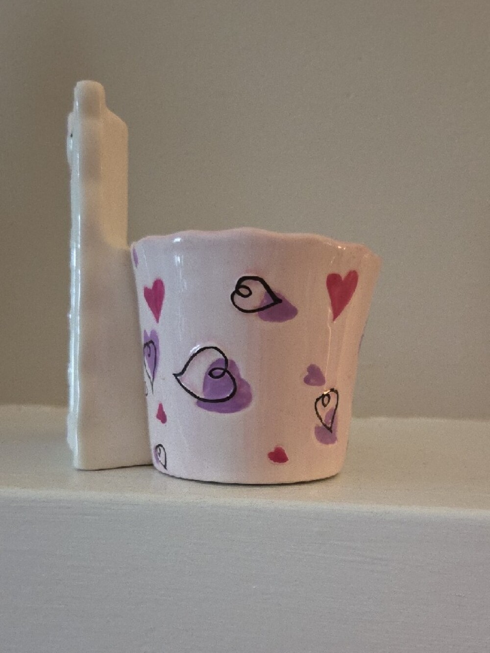 Ceramic Flower Pot Picture Frame Heart Design - Picture 3 of 9
